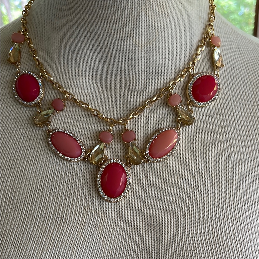 315 Nwt Inc International Concepts Gold And Pink Adjustable Necklace 10$